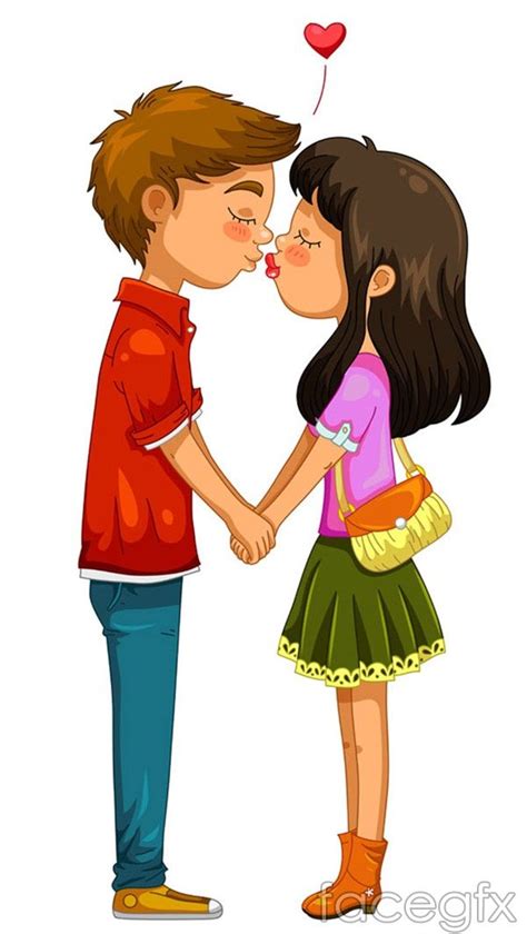 cartoon i love you|i love you kissing character.